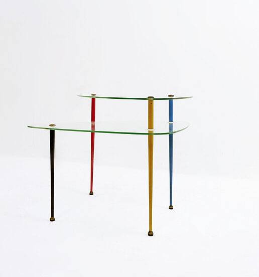 Italian "Arlecchino" side table by Edoardo Paoli for Vitrex, 1950s