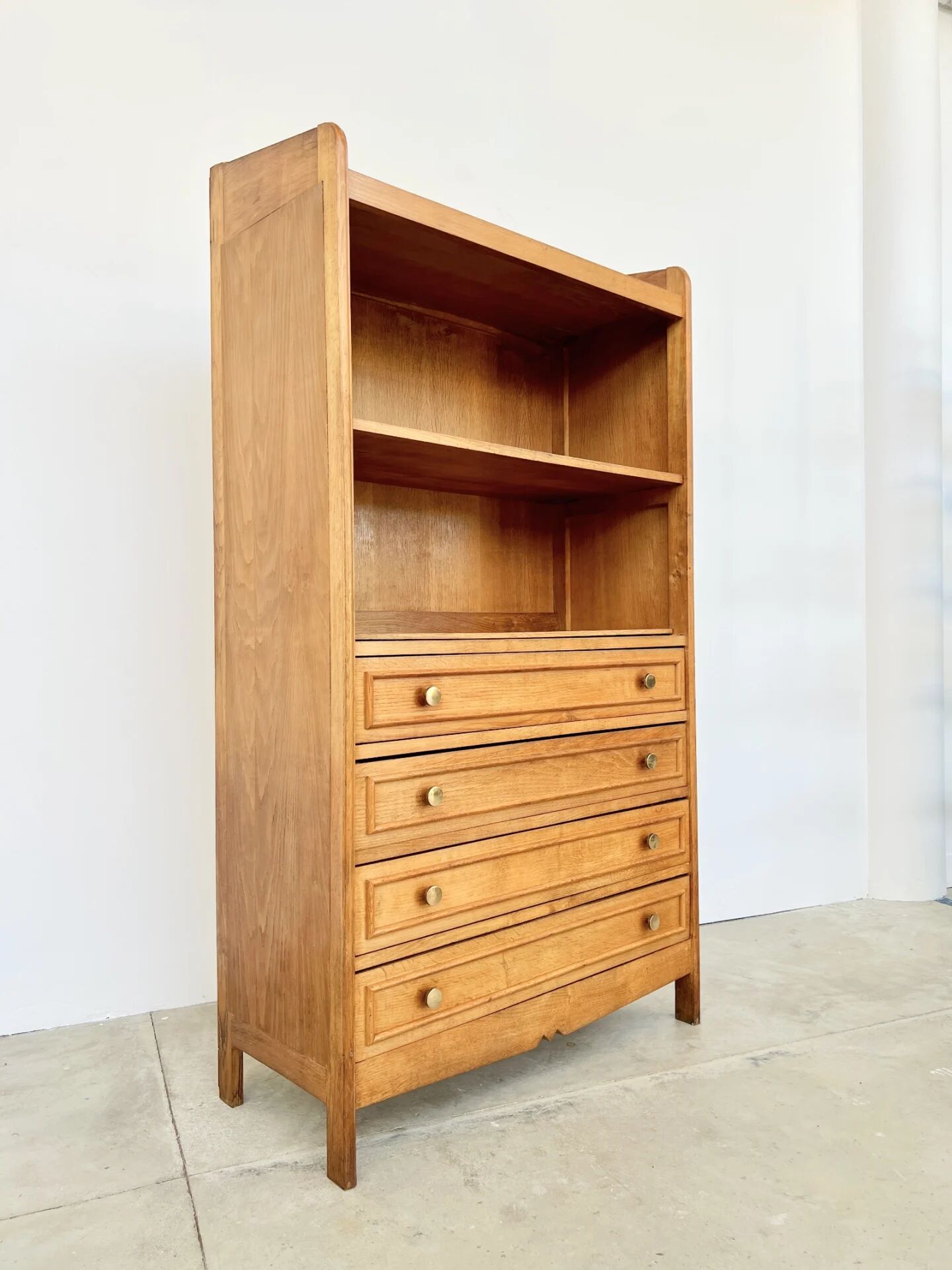 Convenient library, solid oak, 1950s.