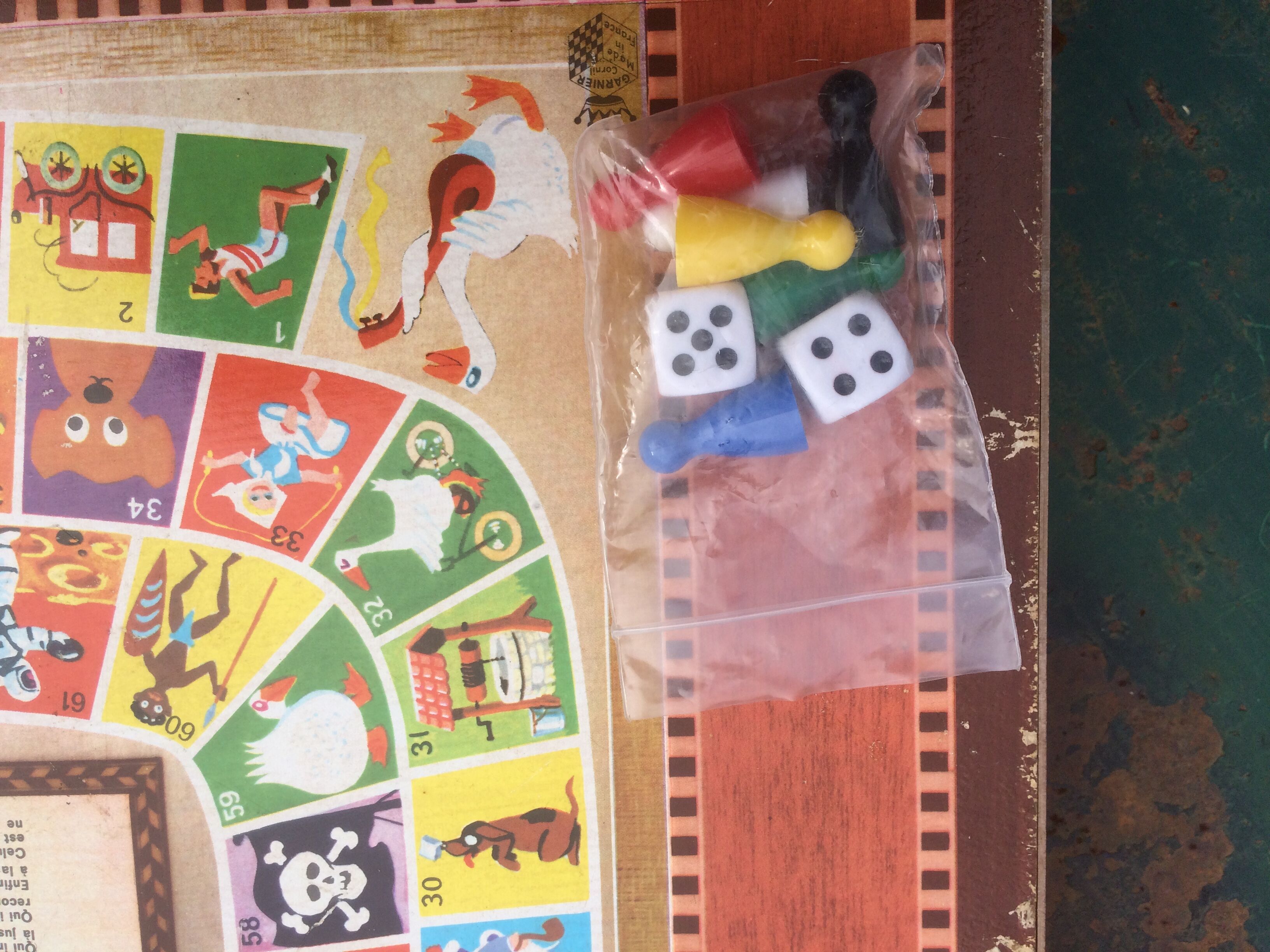 Checkers game and goose game