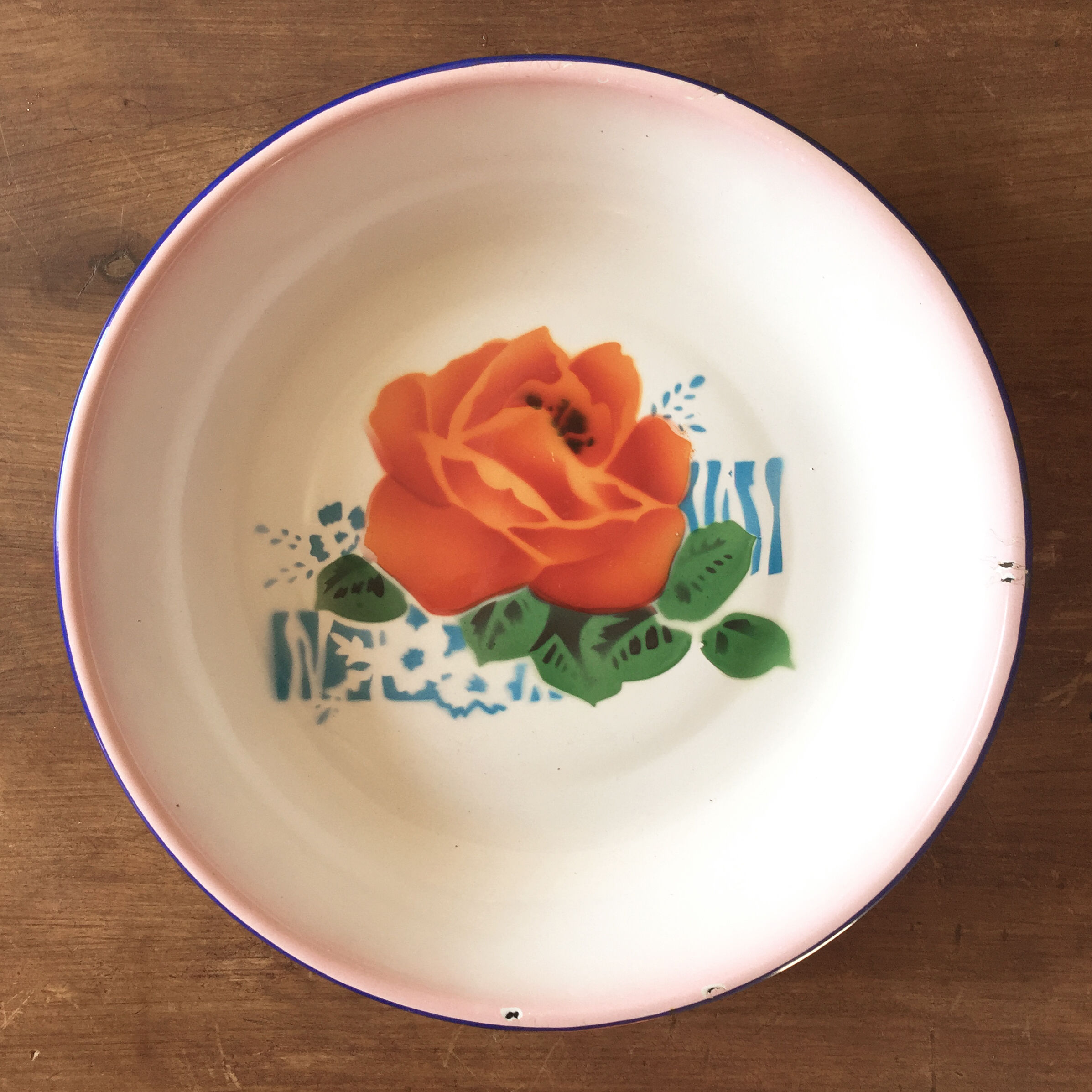 Set of 6 Peacock hollow plates