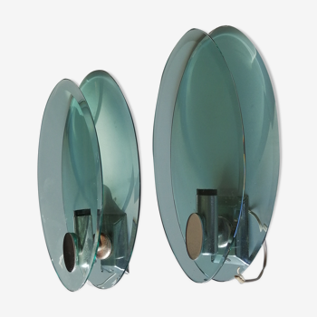 Pair of veca vintage wall light