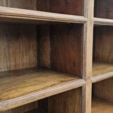 Open bookcase with 12 teak compartments