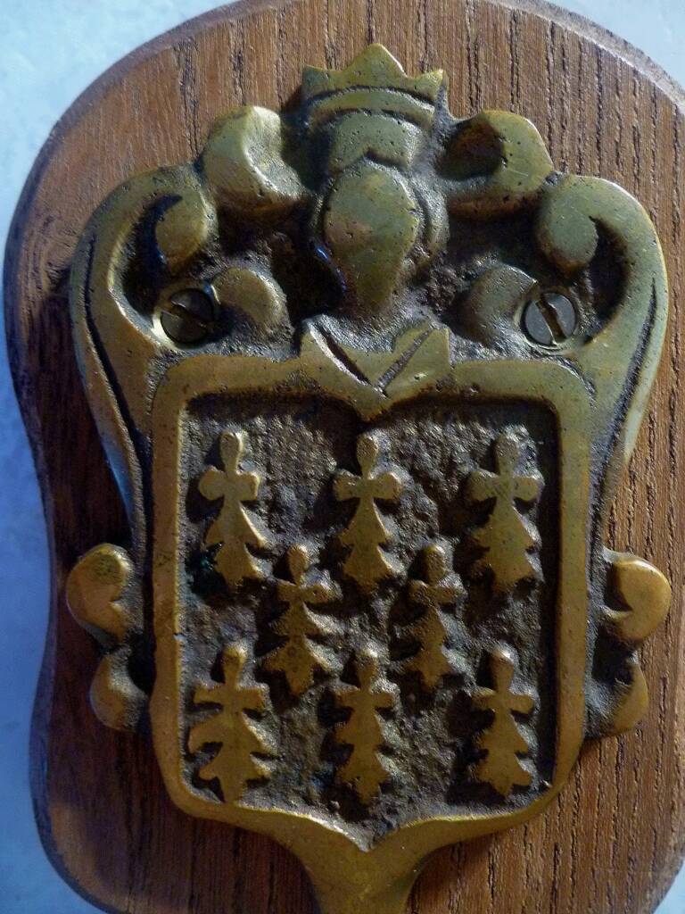 pair of vintage brass hooks