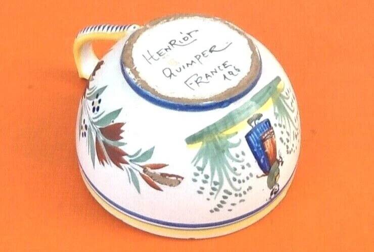 Cup / Saucer for breakfast Faïence Henriot Quimper France