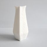 AK Kaiser bisque vase design M. Frey, white vase with flower relief
