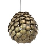 Contemporary gold florentine iron pendant light