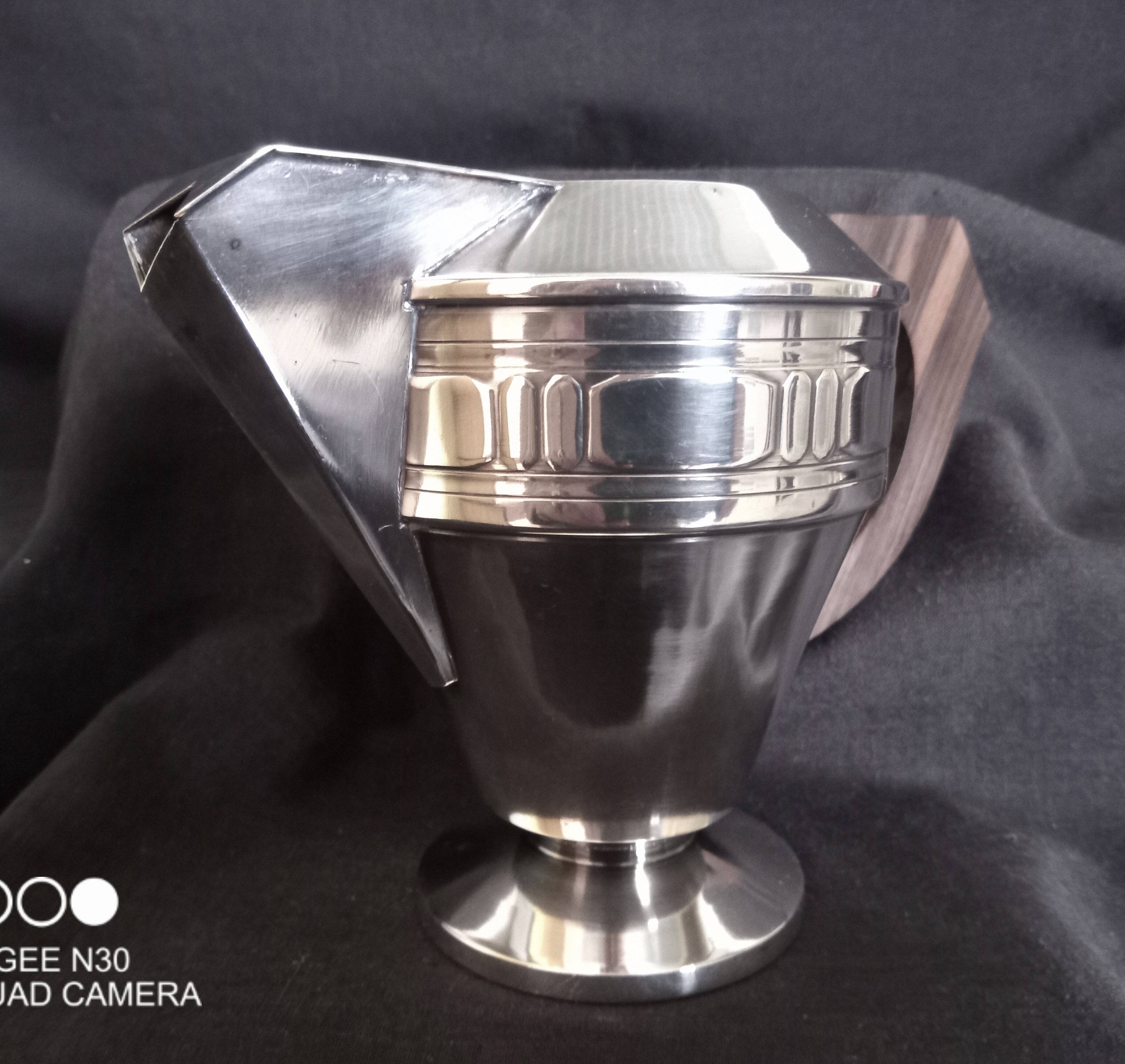 Art Deco silver-plated coffee and tea service, stamped.