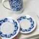 Vintage Melitta coffee service – White porcelain with blue flowers – 1970s – Made in Germany