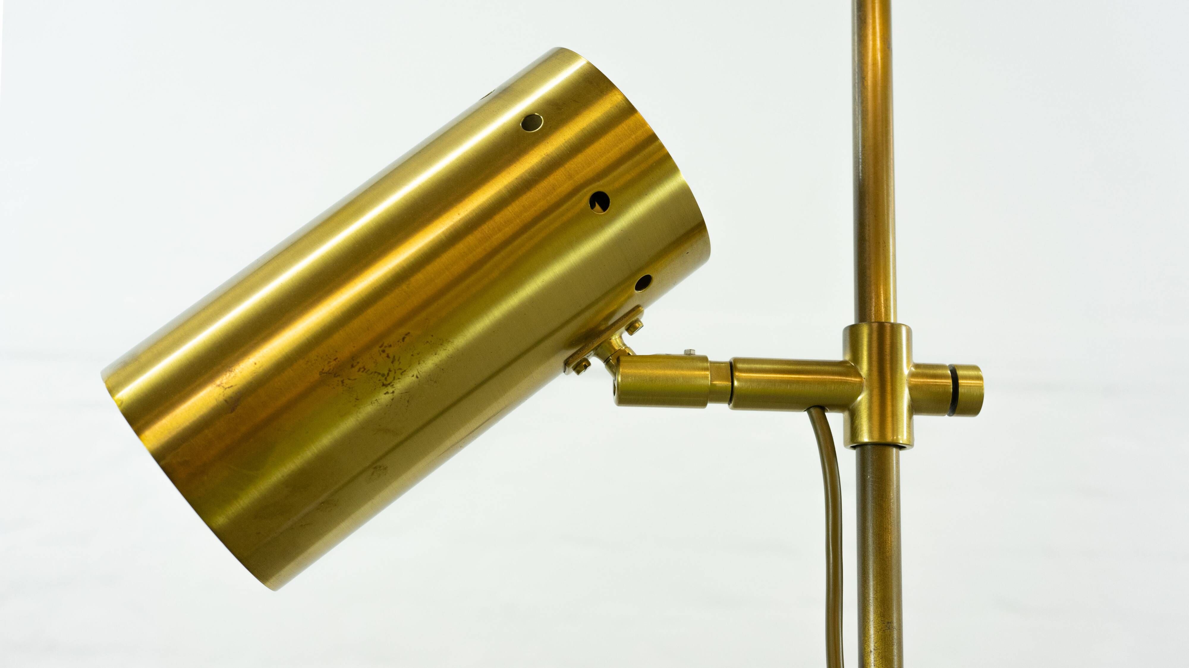 Midcentury Brass Floorlamp / Spot, 60s