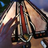 Tiffany style lamp, stained glass, art nouveau