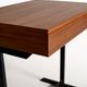 Teak writing desk with black metal structure, European production, 1960s