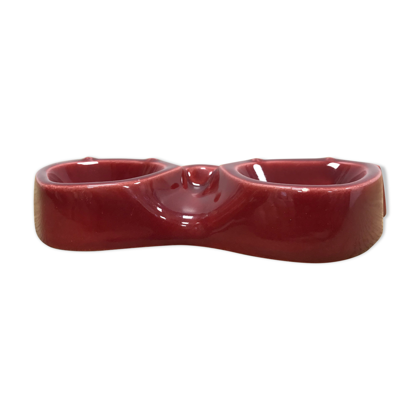Paire de lunettes en céramique rouge
