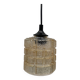 Suspension / portable lamp in smoked glass, 1970s