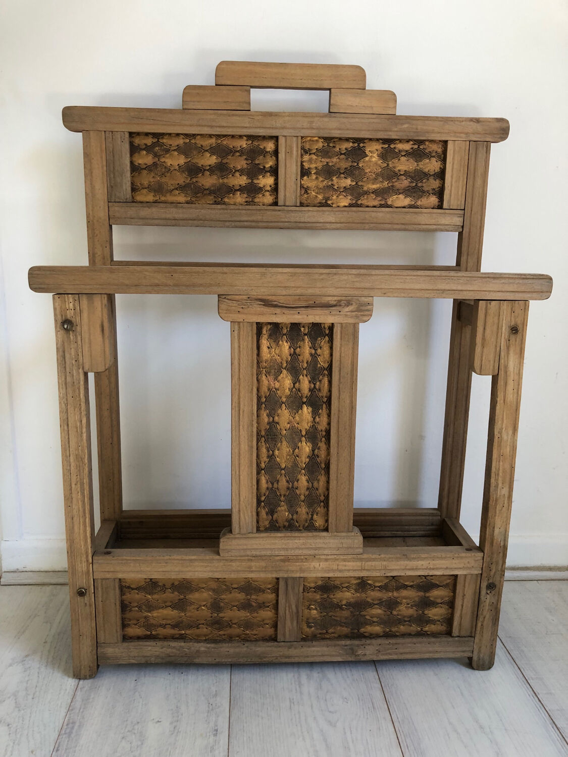 Antique wooden umbrella stand