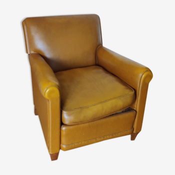 Fauteuil club cognac