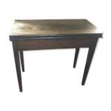 Wooden folding period play table with carpet embroidered with flowers