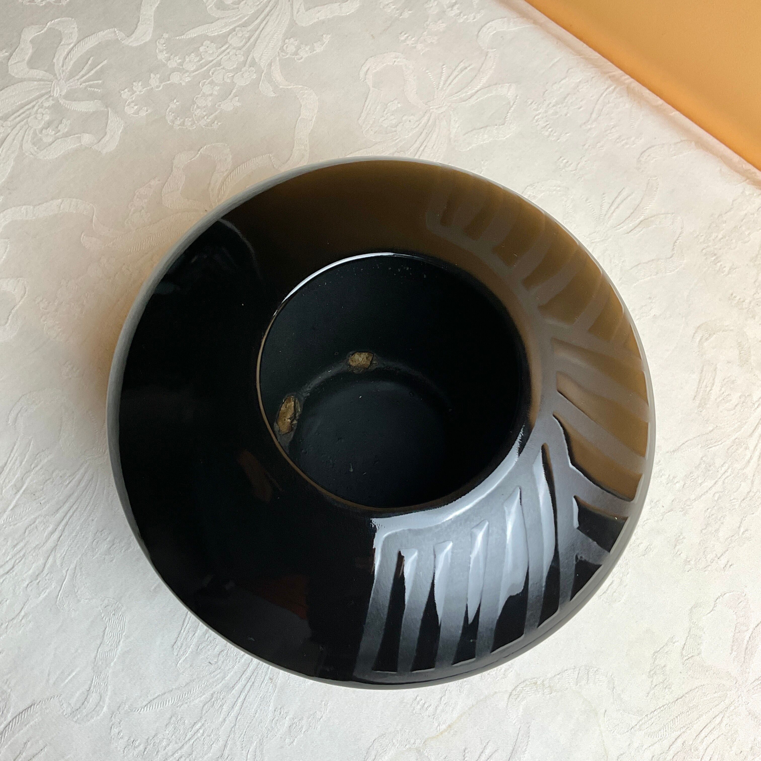 Black ethno-style vase
