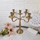 Vintage golden brass candlestick