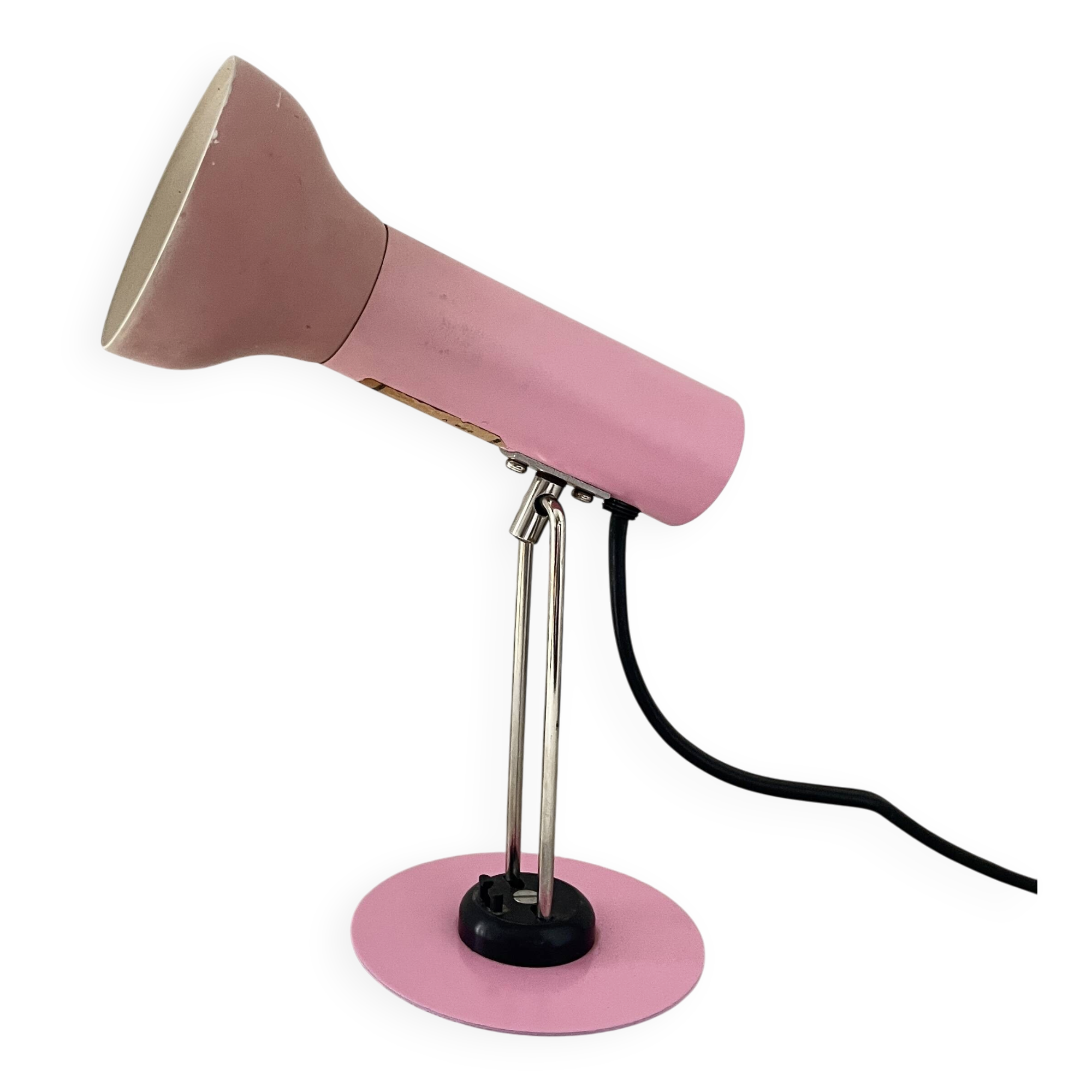 Vintage Varialux 3141 Pink Wall Table Adjustable Lamp, Industrial, GDR, 80s