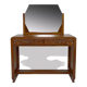 Art deco dressing table in sculpted walnut, france, circa 1930