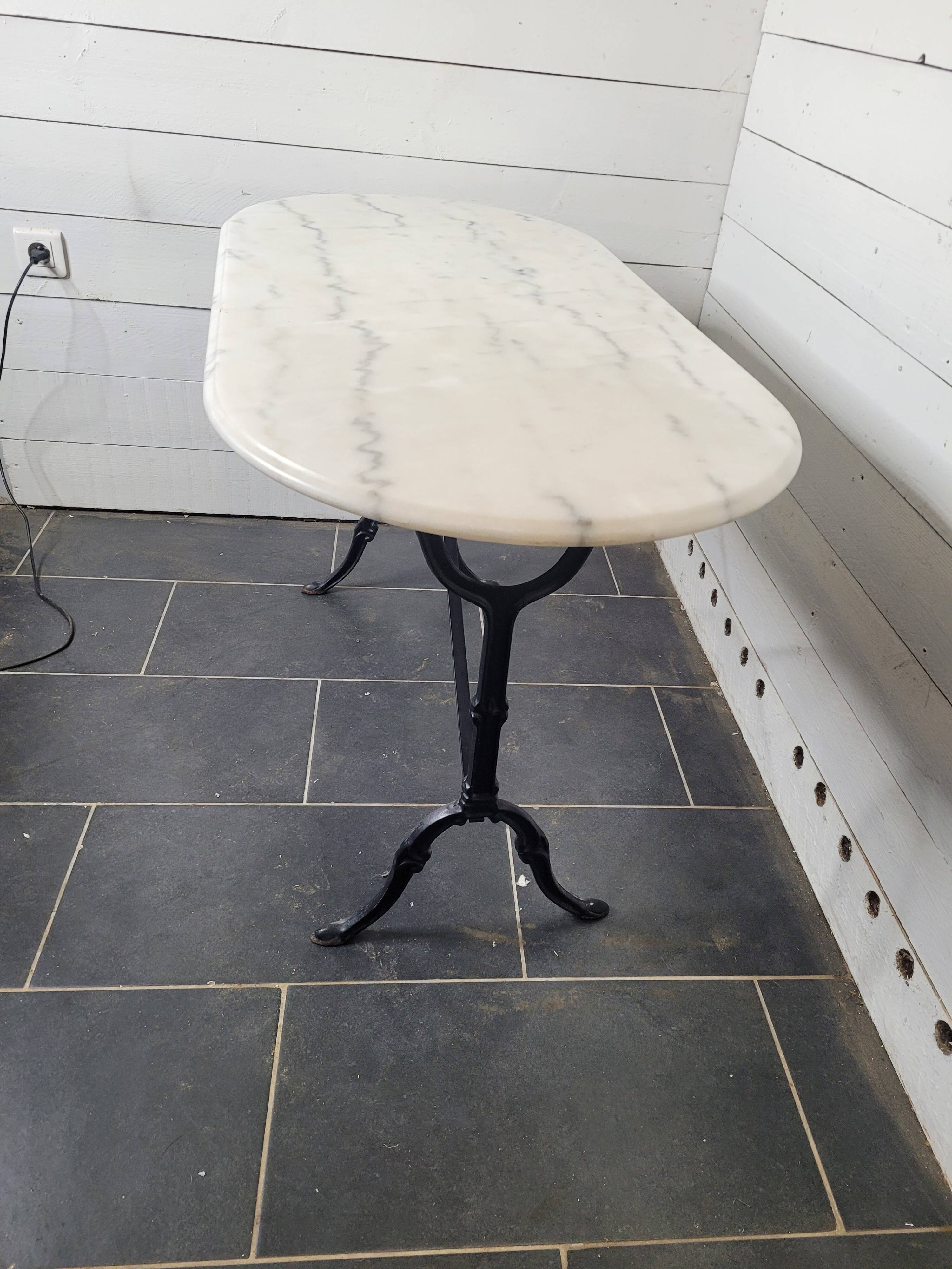 Marble top bistro table