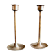 Pair of brass candle holders