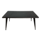 Table basse vintage métal et skai noir