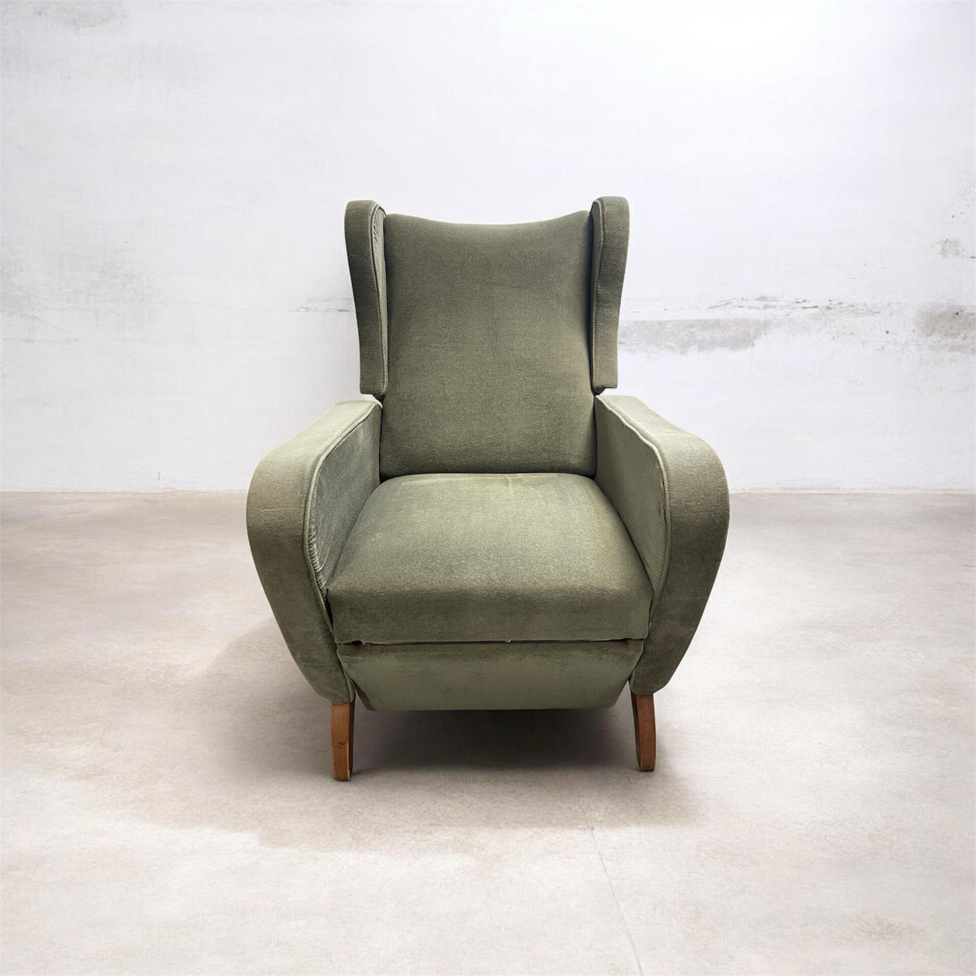 Green reclining armchair, 1950s