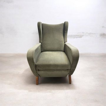 Green reclining armchair, 1950s