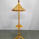 Mid-Century Floor Lamp with Rattan Shade, Czechoslovakia, 1960s
