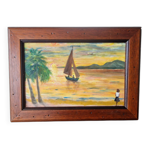 Tableau style tropiques - soleil