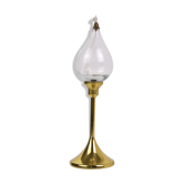 Oil lamp glass and brass by Freddie Andersen