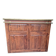 Solid teak and brass bar cabinet