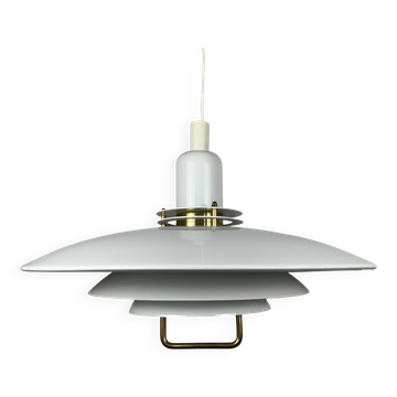Large Danish AB BELID pendant lamp with handle, white, 1970/80