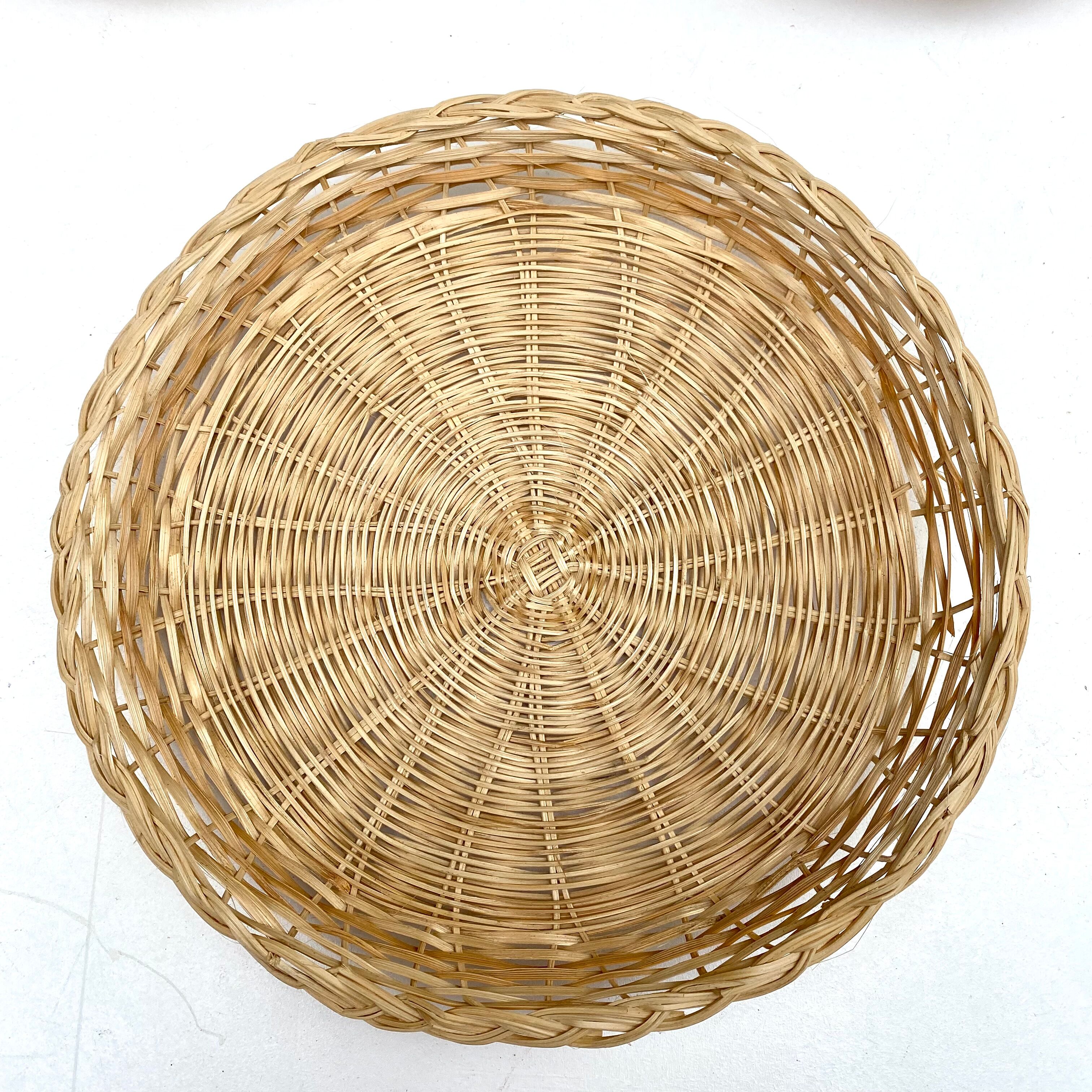 Braided round panières