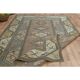 1970s Turkish Oushak Handmade Wool Cotton Brown Area Rug 183x248