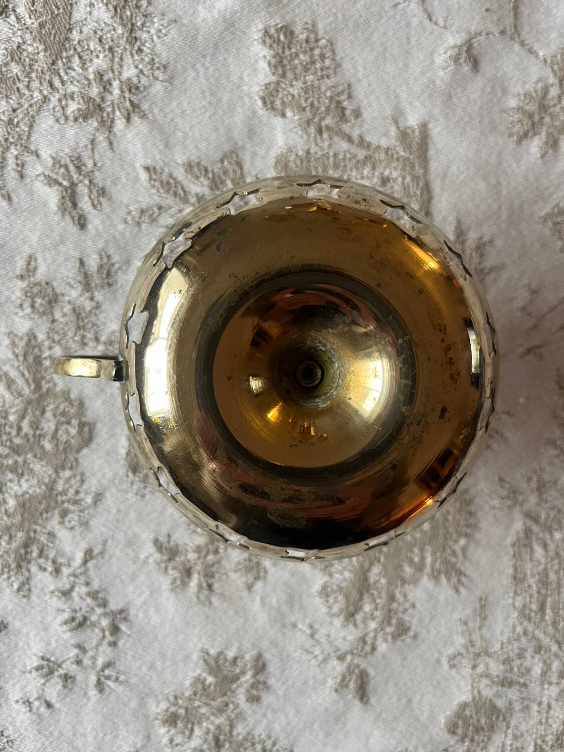 Brass cellar rat candlestick