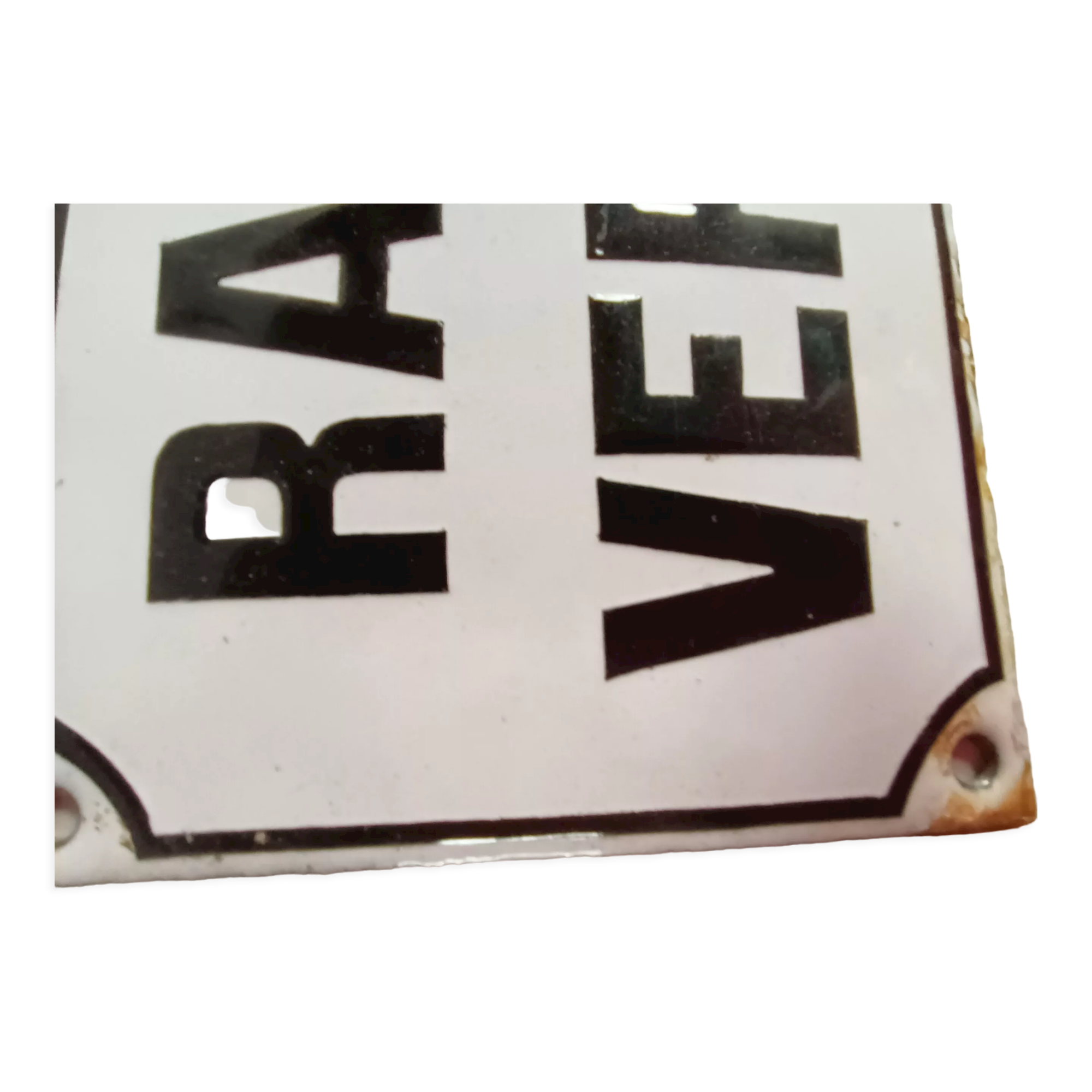 Enamelled plate "rauchen verboten"