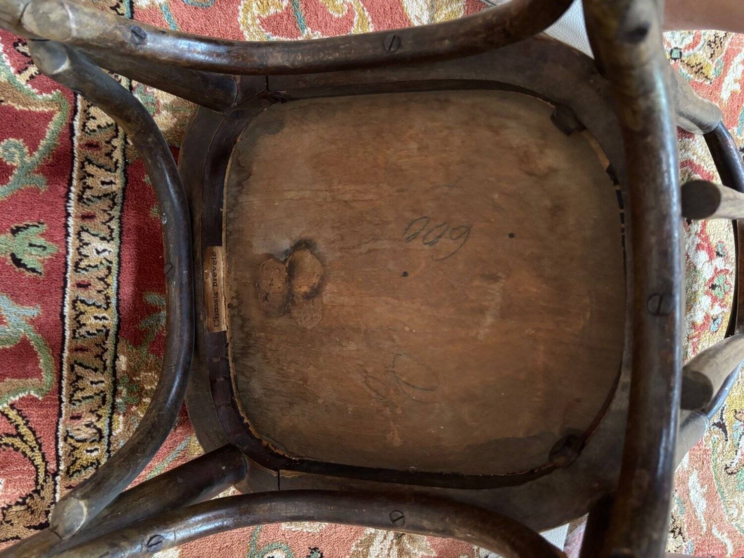 8 Bistro Chairs Baumann Curved Wood Art Nouveau – Early 20th Century