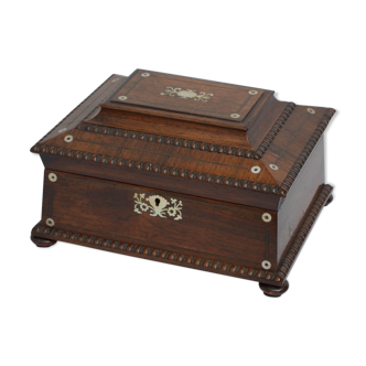 William IV Sarcophagus jewellery box in rosewood