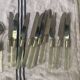 Lot de couverts en plexiglas et inox "Italy" années 80