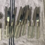 Set of plexiglass and stainless steel cutlery "Italy" from the 80s