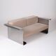 Aluminum and mohair sofa, 1970s