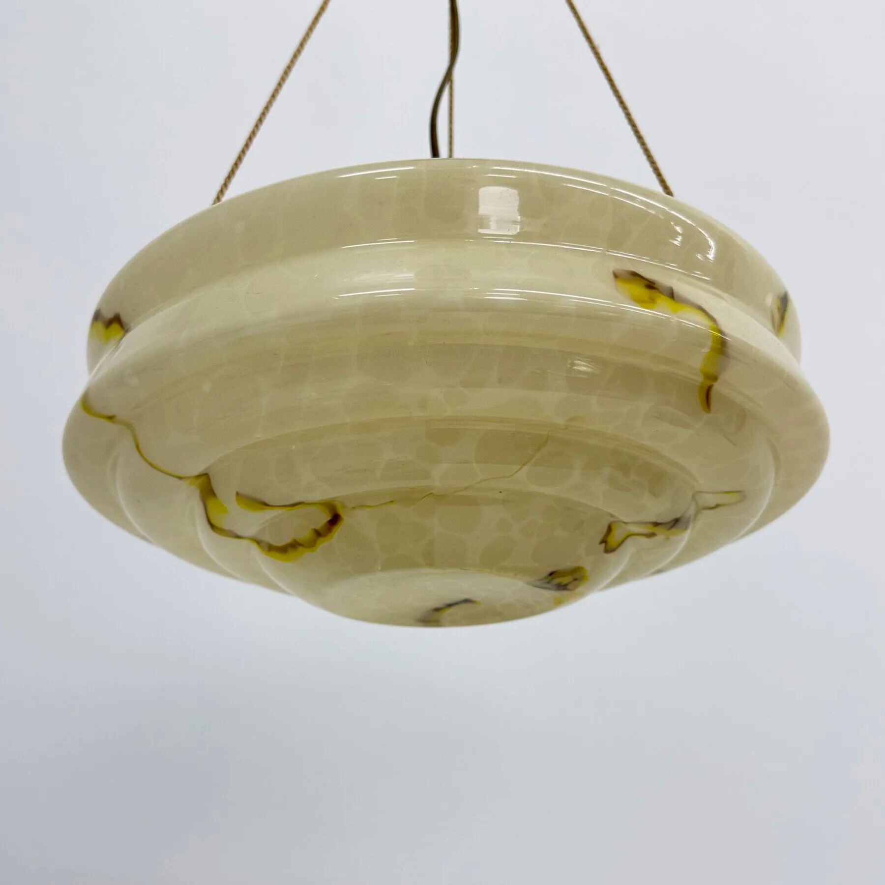 Art deco glass hanging lamp, 1950s