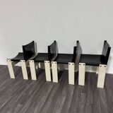 Monk Chairs attributed to Afra & Tobia Scarpa for Molteni&C, 1980s, Set of 4