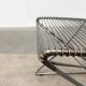 Vintage German lounge chair Kreuzschwinger by Till Behrens for Meyer Stahlmöbel, 1980s.
