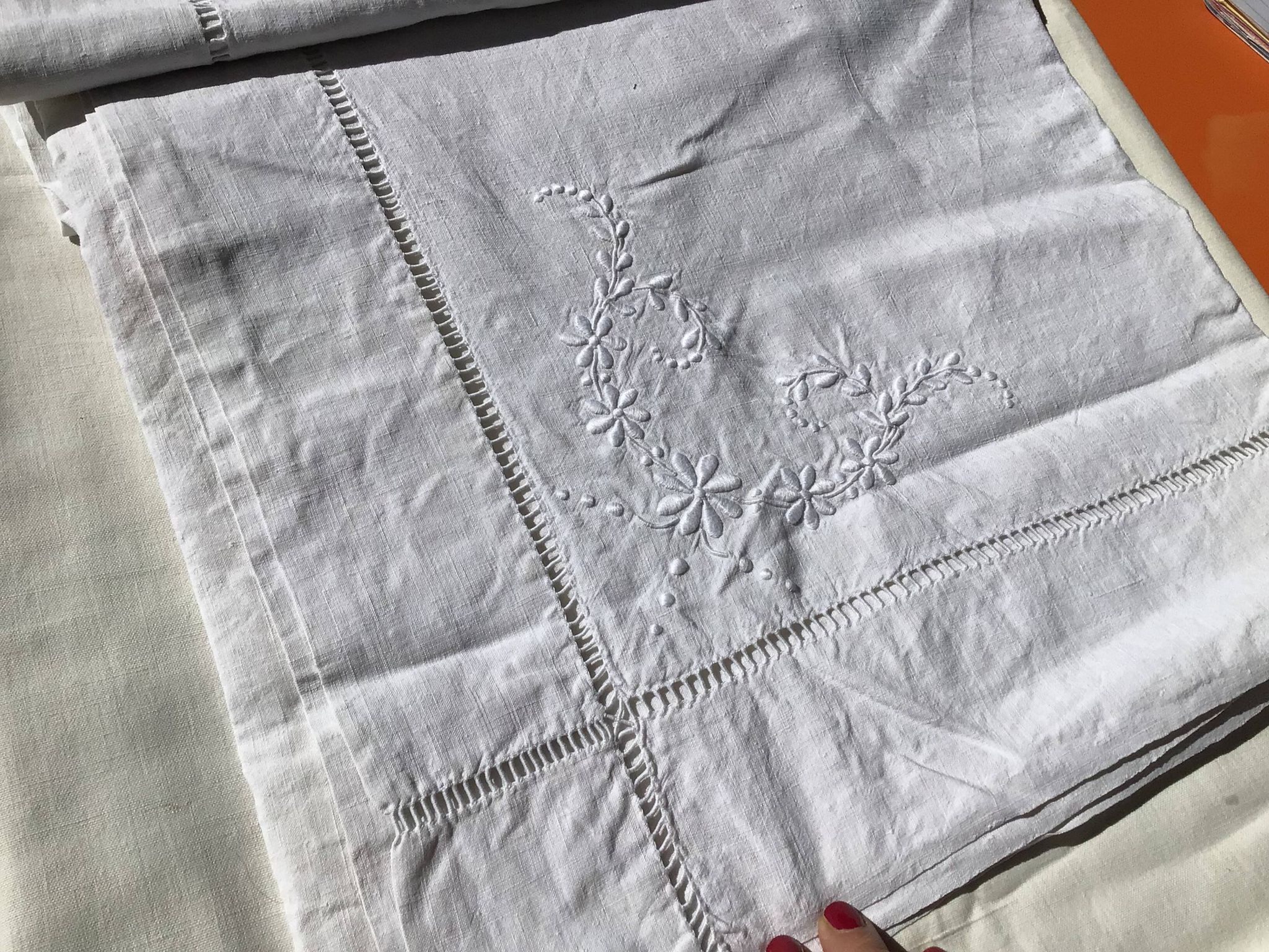Drap 2 places monogramme MC