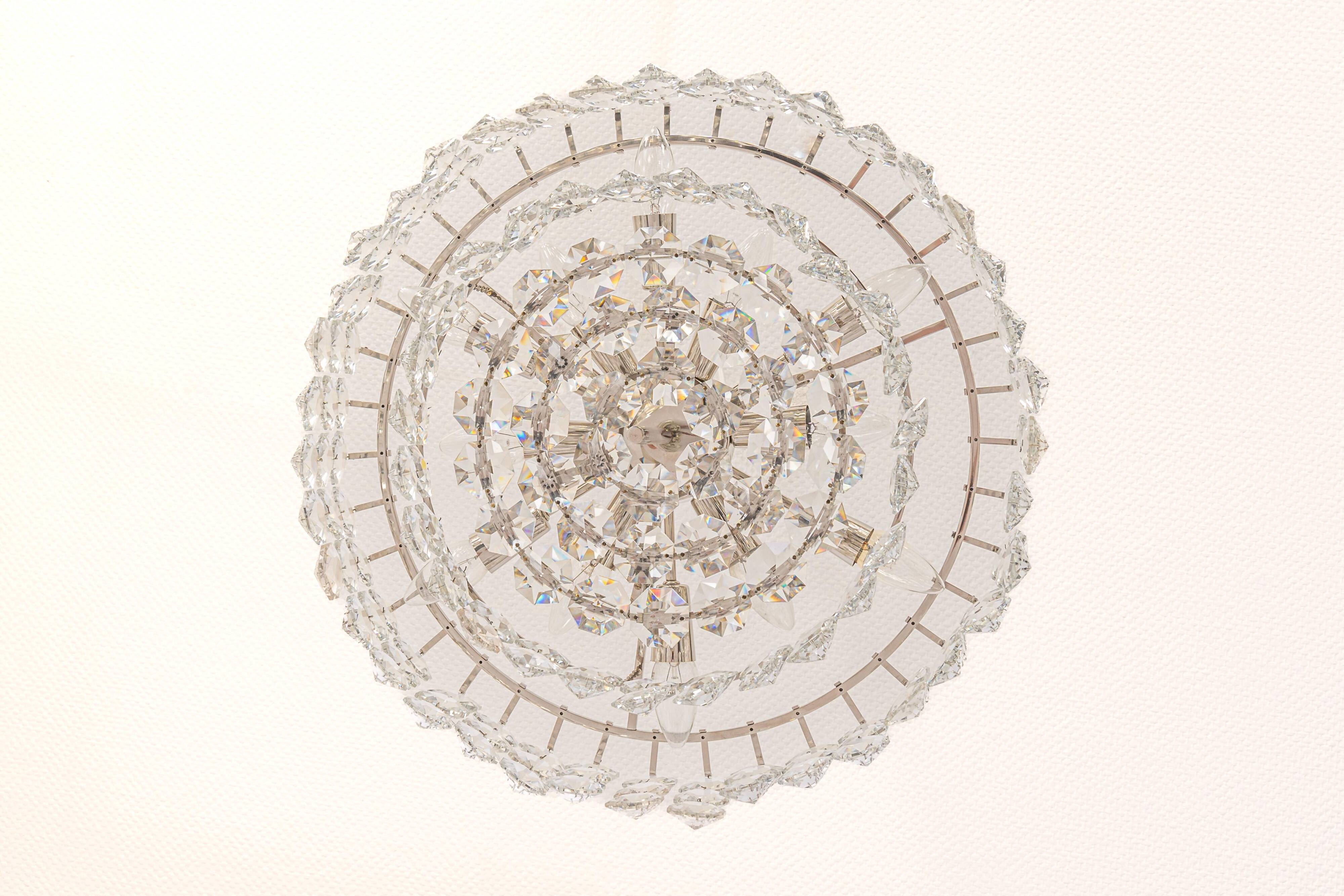 Lustre Bakalowits, Chrome and Crystal Glass, Austria, 1960s