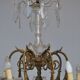 chandelier Crystal bronze dore rocaille style nineteenth pendants