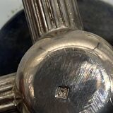 Vintage glass and silver metal presentation / service tray